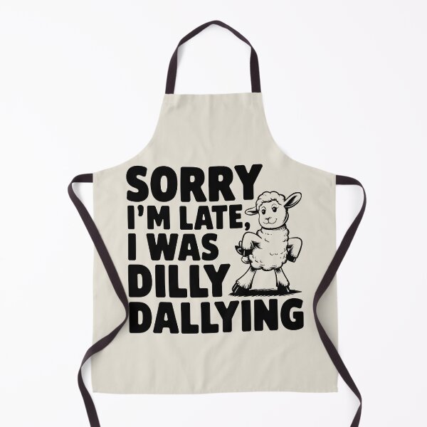 Item preview, Sorry I'm Late I Was Dilly Dallying Cute Lamb designed and sold by AniArtPL.