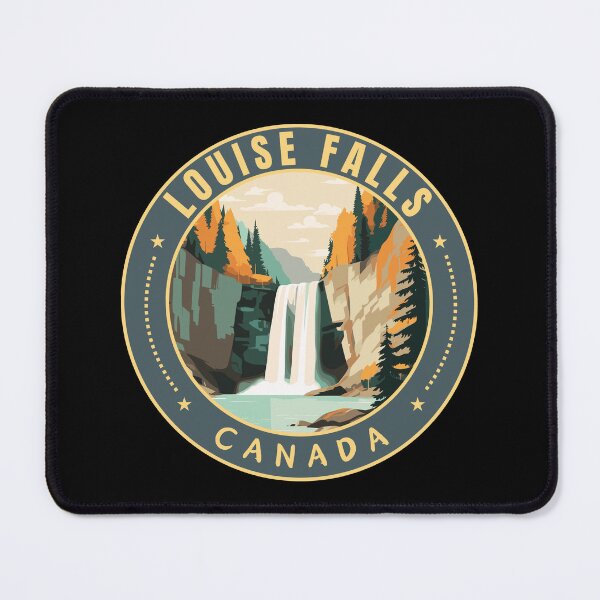 Item preview, Louise Falls in Northwest Territories Canada Retro Travel Art Emblem designed and sold by MaateoDesign.