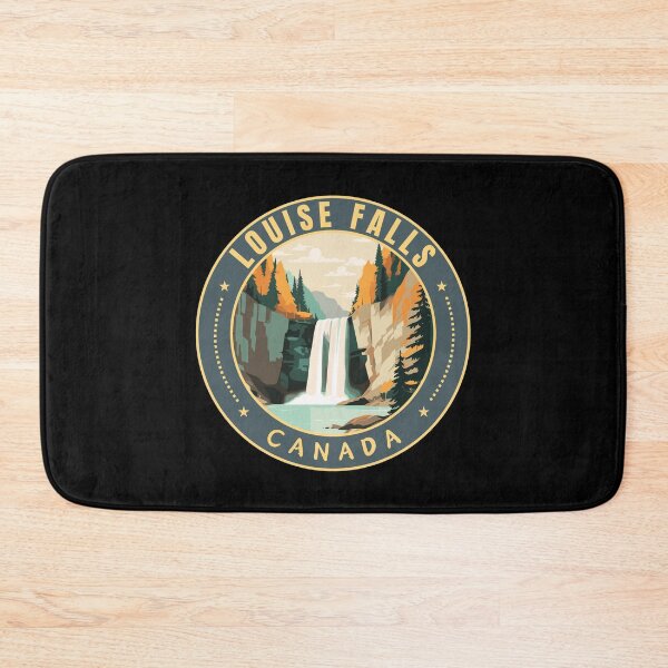 Item preview, Louise Falls in Northwest Territories Canada Retro Travel Art Emblem designed and sold by MaateoDesign.