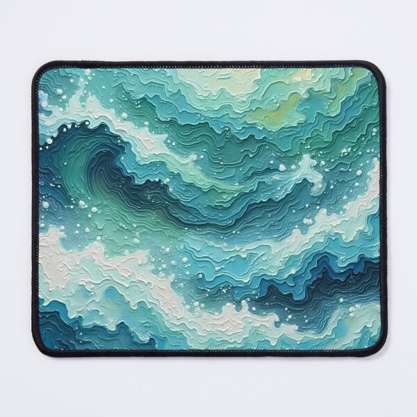 Item preview, Serene Ocean Layers - Textured Wave Art designed and sold by merchano.