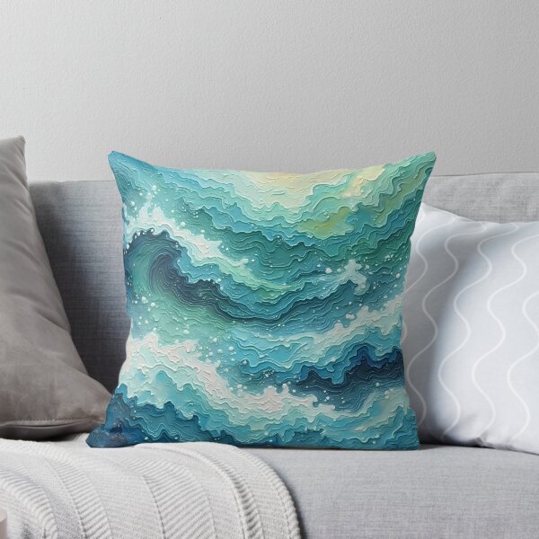 Item preview, Serene Ocean Layers - Textured Wave Art designed and sold by merchano.