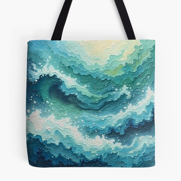 Item preview, Serene Ocean Layers - Textured Wave Art designed and sold by merchano.