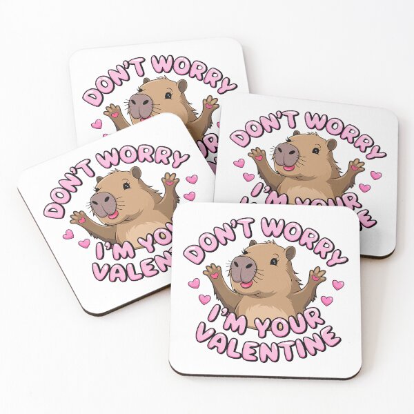 Item preview, Valentine Capybara - Don't Worry, I'm Your Valentine designed and sold by GRABAPSHOP.