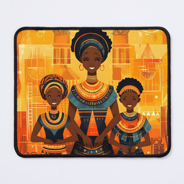 Item preview, Vibrant African Family Portrait in Tribal Patterns designed and sold by Artessie.