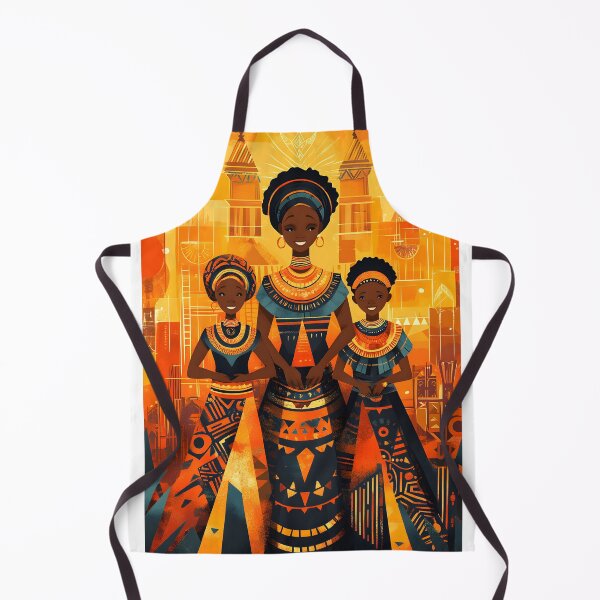 Item preview, Vibrant African Family Portrait in Tribal Patterns designed and sold by Artessie.