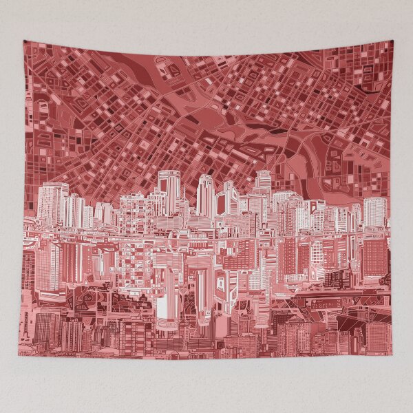 Item preview, minneapolis skyline 6 designed and sold by BekimART.