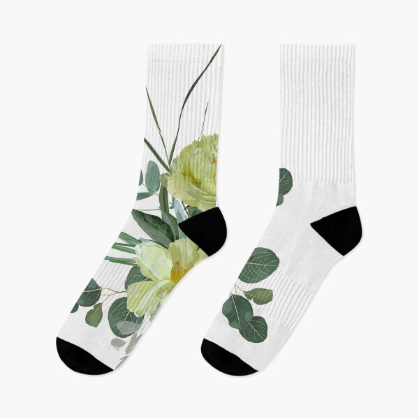 Item preview, Floral bouquet design: garden  yellow Rose wax flower, peony, tulip Eucalyptus branch greenery leaves. designed and sold by MatyKotiv.