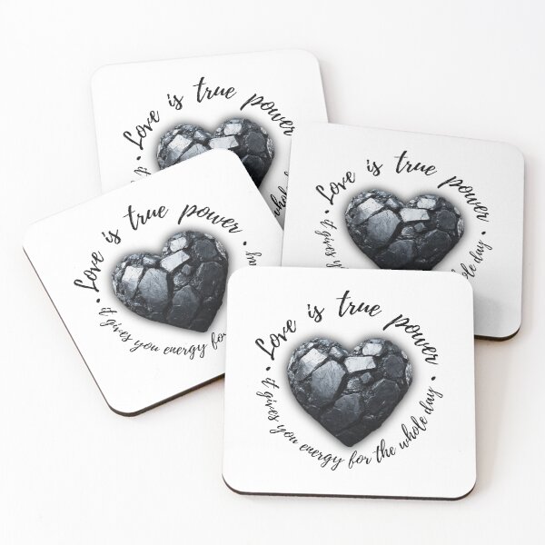 Item preview, Coal heart "Love is true power" - energy (v.2) designed and sold by All43.