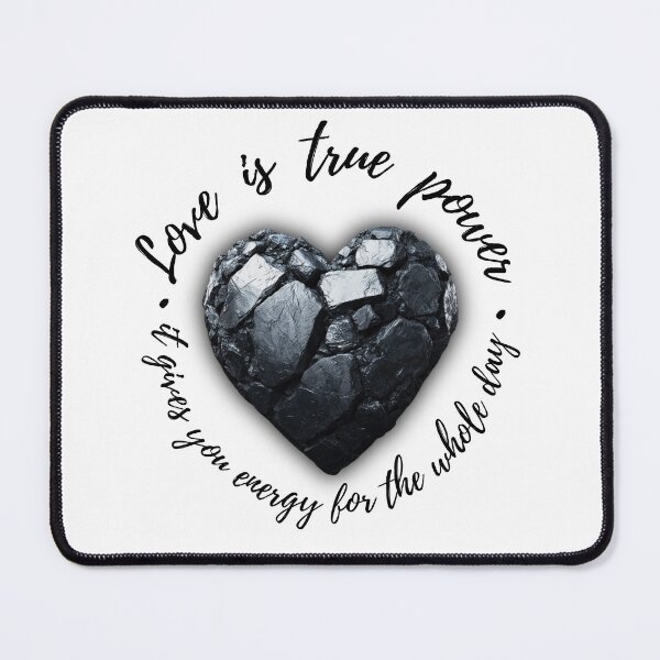 Item preview, Coal heart "Love is true power" - energy (v.2) designed and sold by All43.