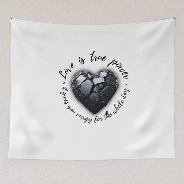 Item preview, Coal heart "Love is true power" - energy (v.2) designed and sold by All43.