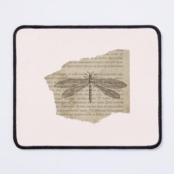 Item preview, Dragonfly on vintage newspaper designed and sold by PeachyLitchi.