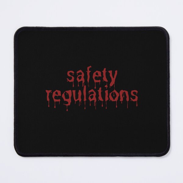 Item preview, safety regulations designed and sold by crankymachines.