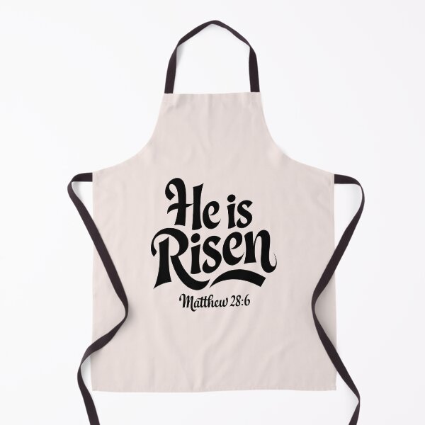 Item preview, He Is Risen Matthew 28:6 | Calligraphy Bible Verses Christian Faith Inspirational Design designed and sold by  KnitLuv.