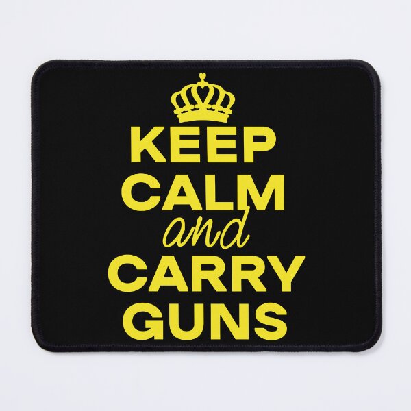 Item preview, Keep Calm and Carry Guns - yellow designed and sold by UA-Shirts.