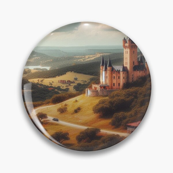 Item preview, Castle overlooking a hillside.  designed and sold by HillsideDragon.