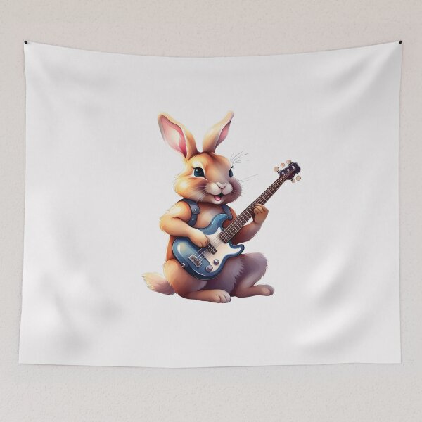 Item preview,  Rabbit plays the guitar, Bass guitar, Musician , Guitar Teacher, Music Lover, Guitar Player, Guitar Student designed and sold by KolorellaS.