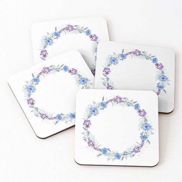 Item preview, Wreath frame wild flower composition with viola, Cornflower, berries and herbs.  designed and sold by MatyKotiv.