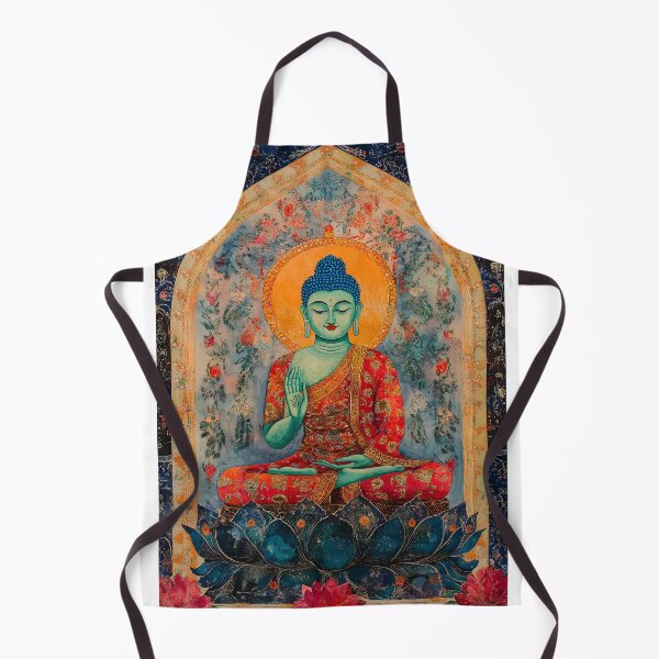 Item preview, Intricate Buddha Thangka in Vibrant Colors and Detail designed and sold by Artessie.