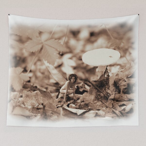 Item preview, Thimble Fairy vintage photo of real wild forest Faerie girl  designed and sold by GreyForest.