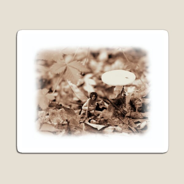 Item preview, Thimble Fairy vintage photo of real wild forest Faerie girl  designed and sold by GreyForest.