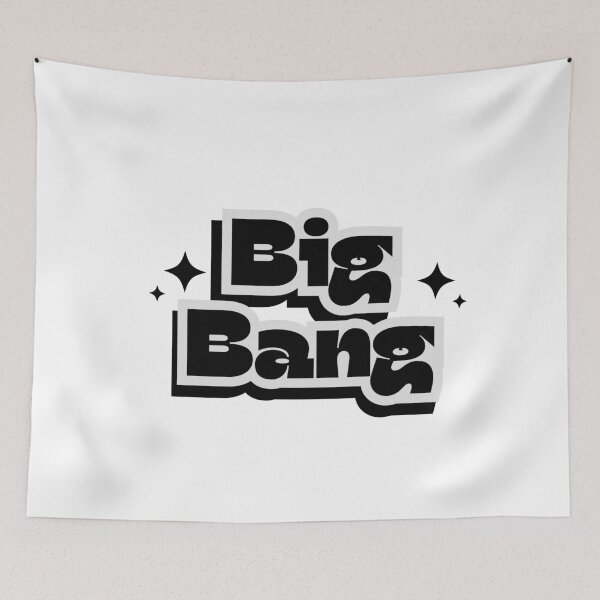 Item preview, Big Bang Group Black And White Sparkle Y2K Preppy Typography Design designed and sold by HELL0WBELLO.