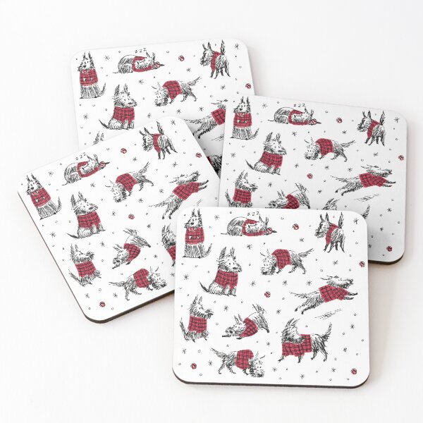 Item preview, Holiday Scottish Terrier Dog in Red Sweater Pattern designed and sold by Brigidmalloy.