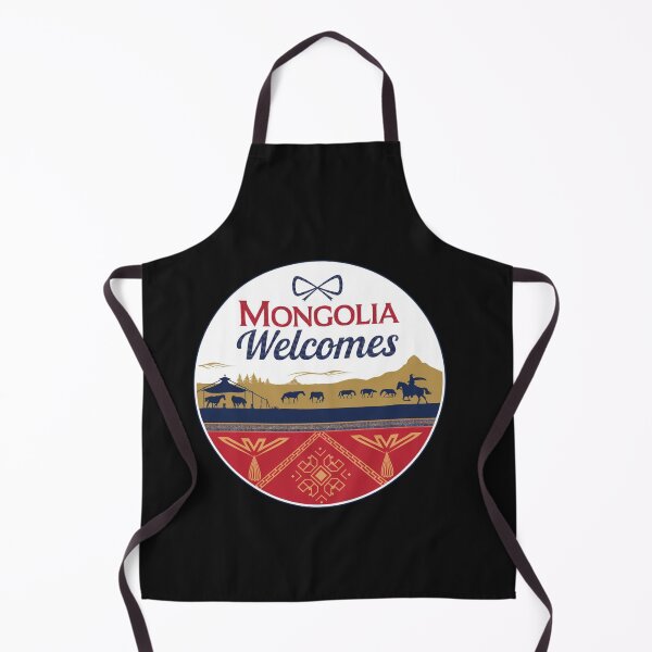 Item preview, Mongolia Welcomes Flag Map Ulaanbaatar, steppe, Gobi designed and sold by AnimalsDH305.