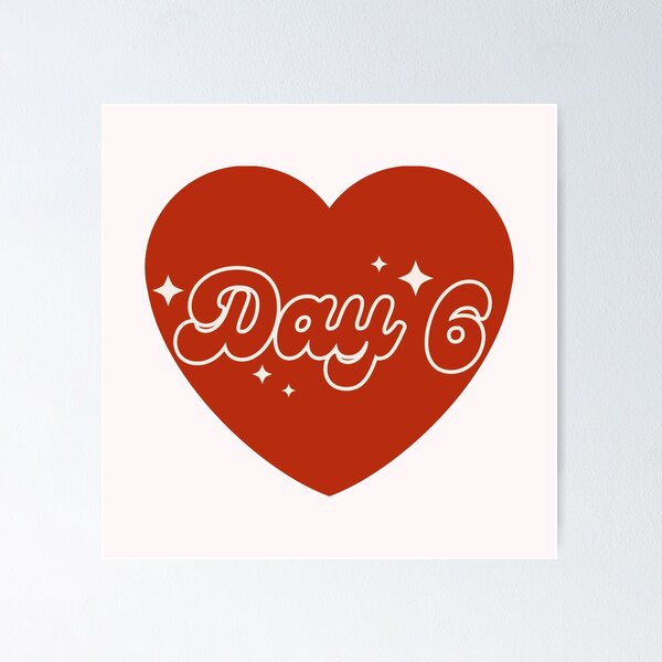 Item preview, Day 6 Group Red Heart Y2K Preppy Typography Design designed and sold by HELL0WBELLO.