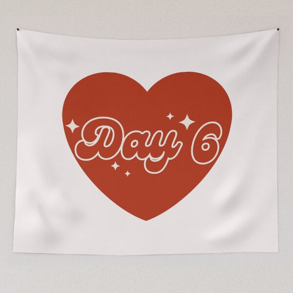 Item preview, Day 6 Group Red Heart Y2K Preppy Typography Design designed and sold by HELL0WBELLO.