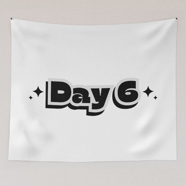 Item preview, Day 6 Group Black And White Sparkle Y2K Preppy Typography Design designed and sold by HELL0WBELLO.