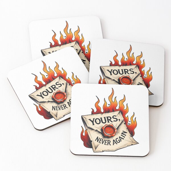 Item preview, Burning Letter Drawing - "Never Again" designed and sold by Tattee.