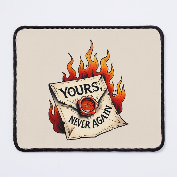 Item preview, Burning Letter Drawing - "Never Again" designed and sold by Tattee.