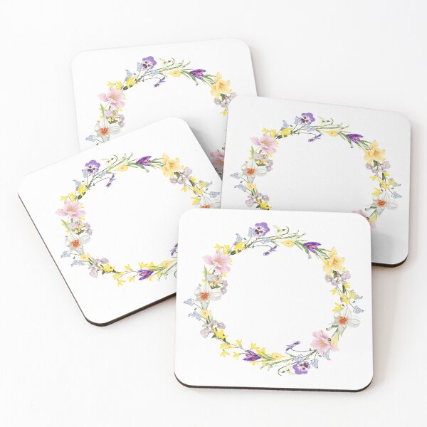 Item preview, Wreath frame, spring flowers composition with crocus, tulips, narcissus and herbs.  designed and sold by MatyKotiv.