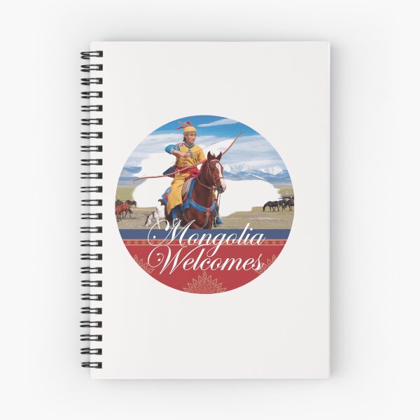 Item preview, Mongolia Welcomes Flag Map Ulaanbaatar, steppe, Gobi designed and sold by AnimalsDH305.