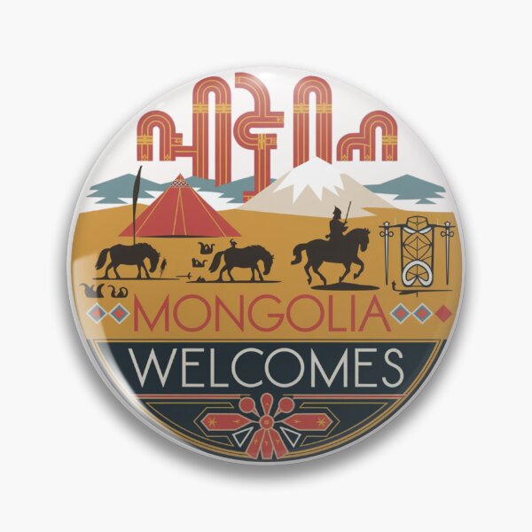 Item preview, Mongolia Welcomes Flag Map Ulaanbaatar, steppe, Gobi designed and sold by AnimalsDH305.