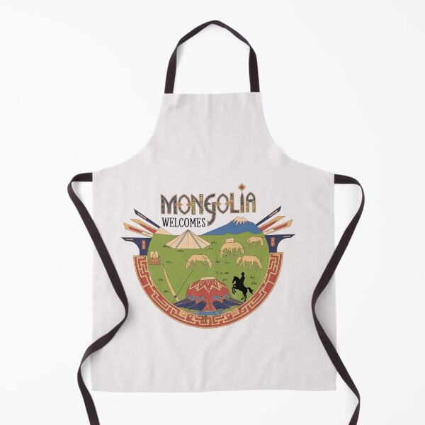 Item preview, Mongolia Welcomes Flag Map Ulaanbaatar, steppe, Gobi designed and sold by AnimalsDH305.