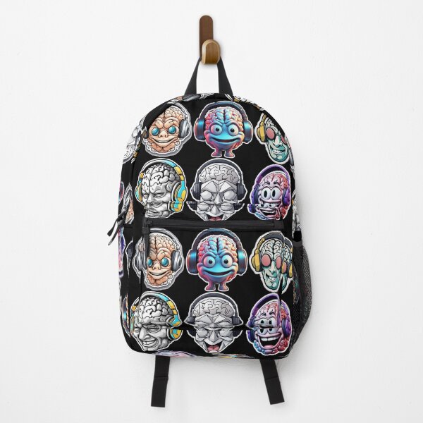 Item preview, Headphones to Brain - Zany Brainz - 6 Pack Stickers designed and sold by HauntedOpera.