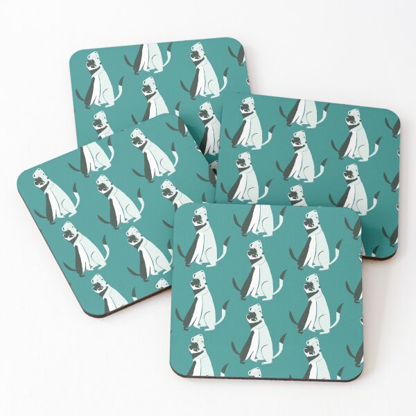 Item preview, Weasel hugs pattern in Teal designed and sold by belettelepink.