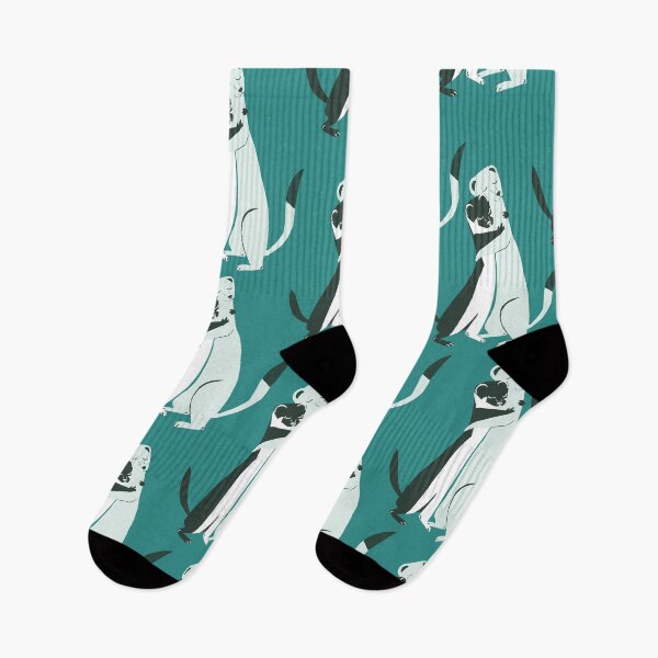 Item preview, Weasel hugs pattern in teal designed and sold by belettelepink.