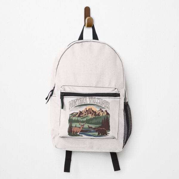 Item preview, Montana Welcomes Flag Map Yellowstone National Park, Rocky Mountains designed and sold by AnimalsDH305.