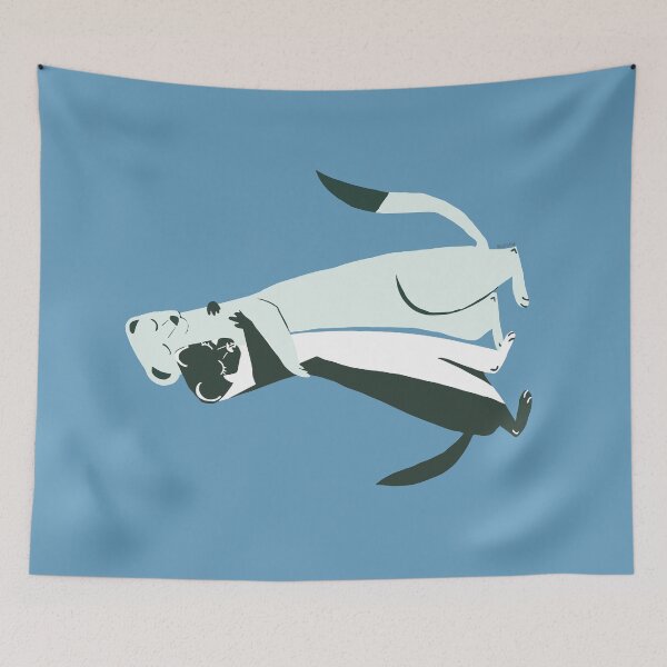 Item preview, Weasel hugs in blue designed and sold by belettelepink.