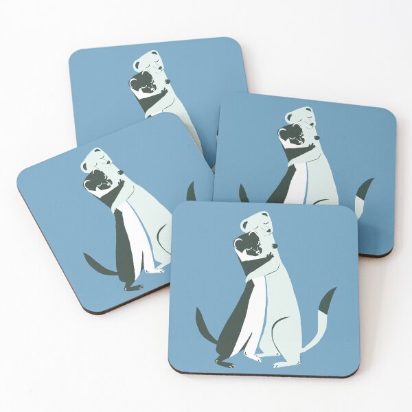 Item preview, Weasel hugs in blue designed and sold by belettelepink.