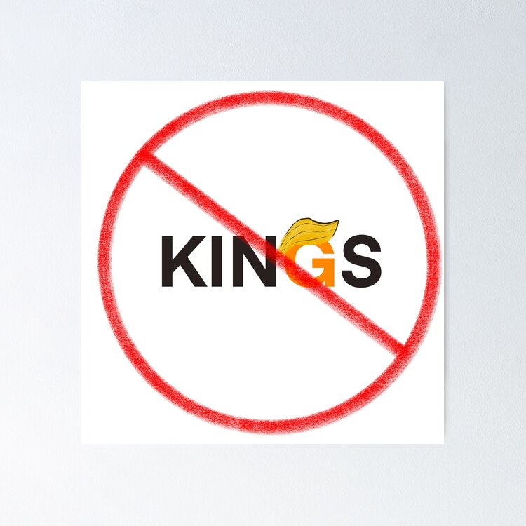 No Kings Orange Sticker