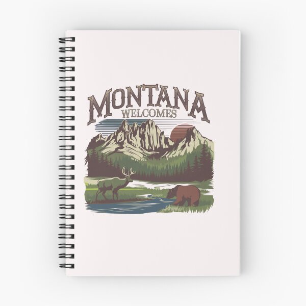 Item preview, Montana Welcomes Flag Map Yellowstone National Park, Rocky Mountains designed and sold by AnimalsDH305.