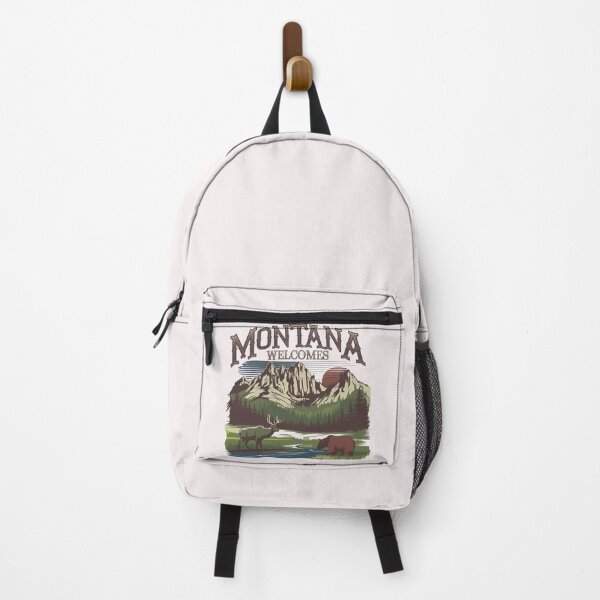 Item preview, Montana Welcomes Flag Map Yellowstone National Park, Rocky Mountains designed and sold by AnimalsDH305.
