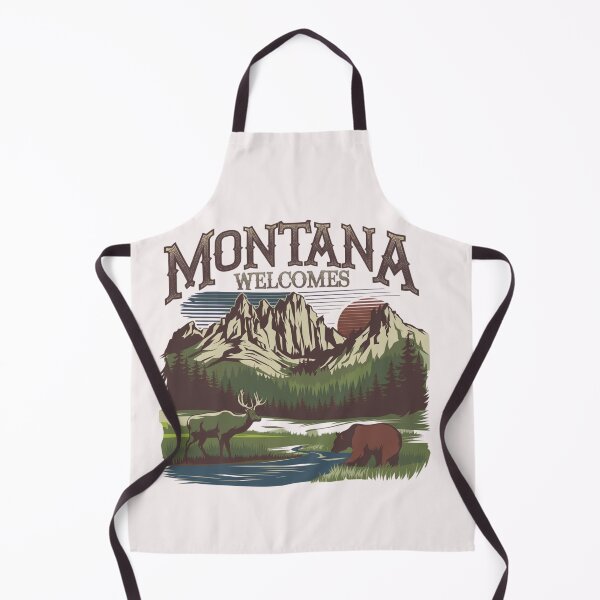 Item preview, Montana Welcomes Flag Map Yellowstone National Park, Rocky Mountains designed and sold by AnimalsDH305.