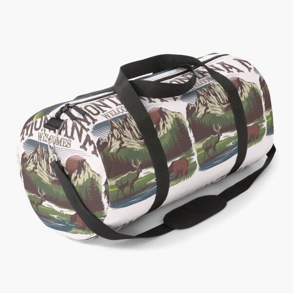 Item preview, Montana Welcomes Flag Map Yellowstone National Park, Rocky Mountains designed and sold by AnimalsDH305.