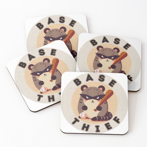 Artikelvorschau, Base Thief Waschbär | Niedliches Baseball-Humor-Design entworfen und verkauft von GALUMARKET.