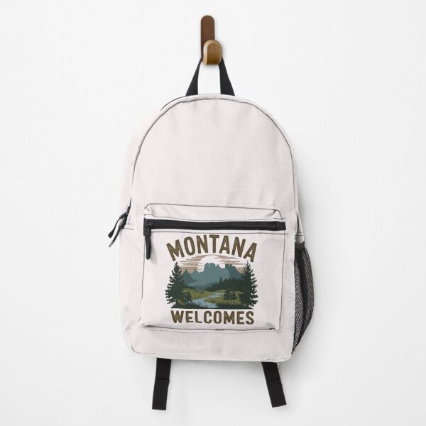 Item preview, Montana Welcomes Flag Map Yellowstone National Park, Rocky Mountains designed and sold by AnimalsDH305.