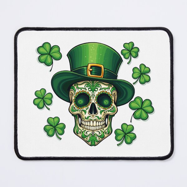 Item preview, Skull St Patrick Day Dead Lucky Shamrock designed and sold by Blok45.